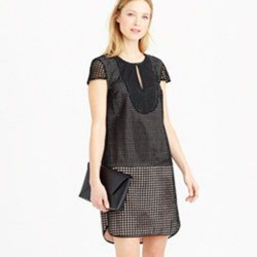 J.CREW Triple Eyelet Shift Dress